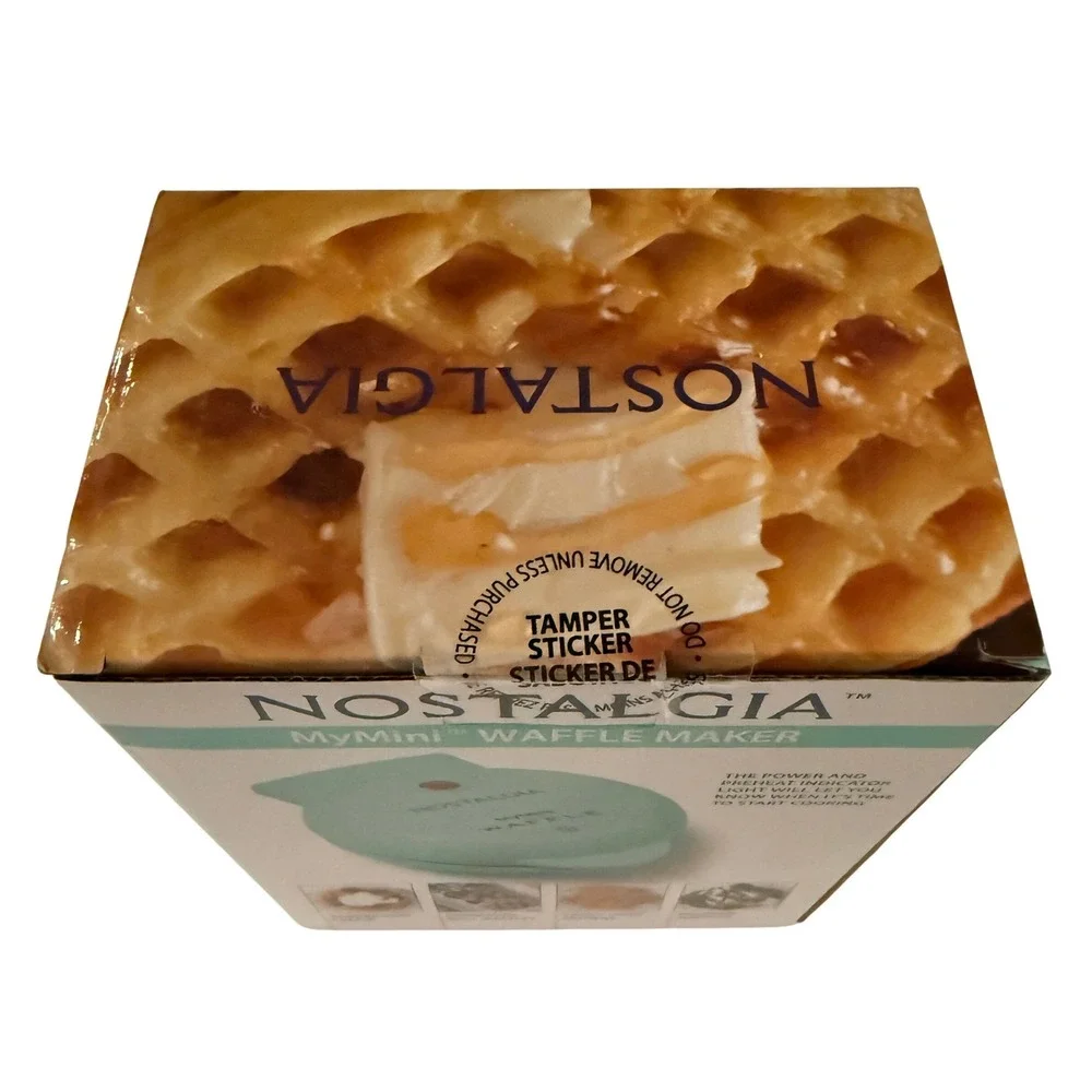Nostalgia‎ Waffle Maker Unisex OS Teal MyMini MWF5TL Compact Portable Breakfast